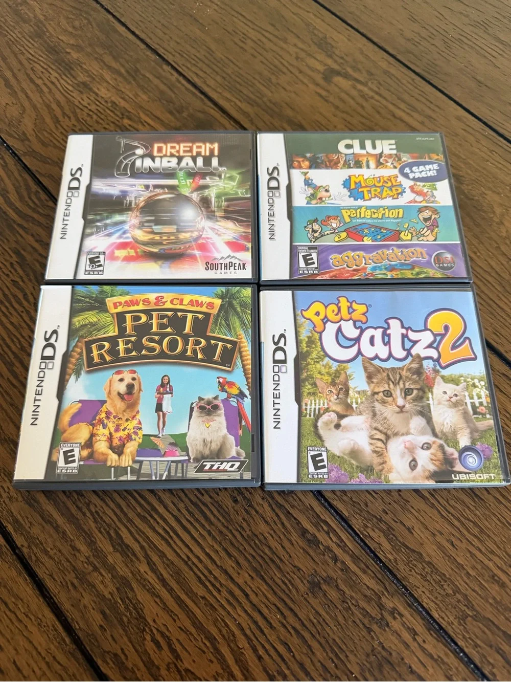 Lot of Nintendo DS Games Pets Petz Pet Resort Dream Pinball Clue Perfection